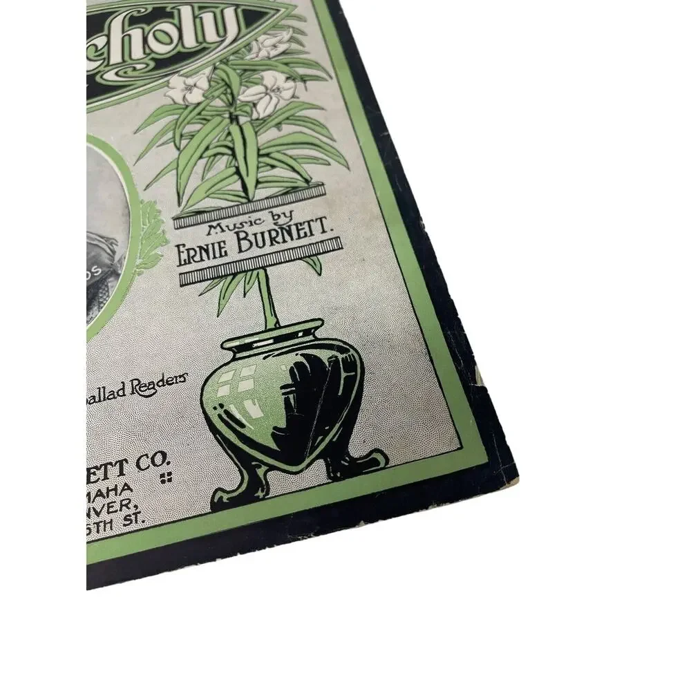Melancholy Baby Sheet Music 1912 Geo A‎ Norton Ernie Burnett